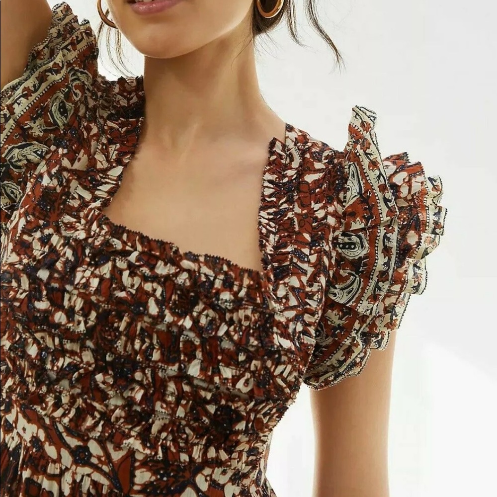 🔥Sale🔥 Anthropologie Ruffle Maxi Dress - Picture 6 of 9